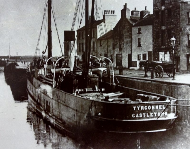 IOM Steam Packet vessel Tyrconnel berthed at Castletown Harbour