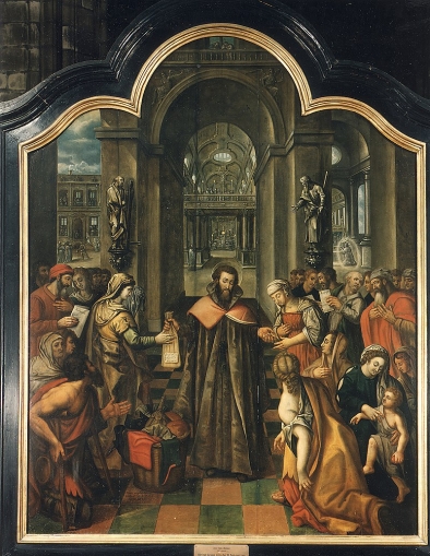 St Ivo Giving Alms to the Poor by Josse van der Baren (1550 - 1614)