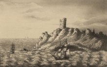 Tenby Castle image courtesy of National Library of Wales (Spurgeon, J. G., fl. 1810-1820)