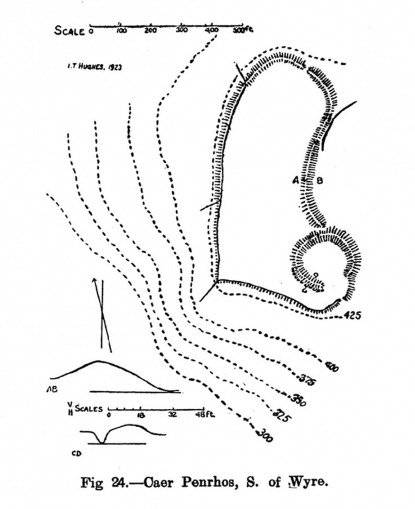 Caer Penrhos Llanrhystud map image courtesy of Ceredigion Historical Society