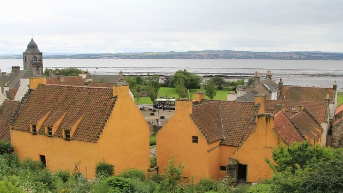 Culross Palace view towards Firth of Forth image courtesy BBC Scotland