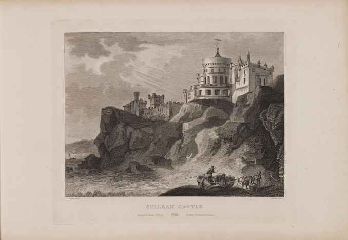 Etching of Culzean Castle by James Fittler from Scotia Depicta, published 1804