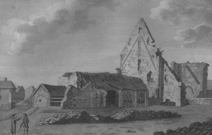 Glenluce Abbey 1789 from work by Francis Grose
