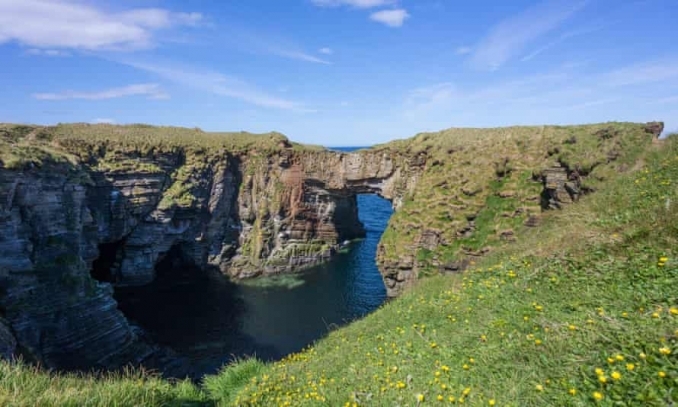 Sea arch at the Vat of Kirbister, Stronsay image courtesy Visit Stronsay