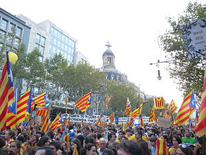 Supporters of Catalan independence 2012 photo Pere prinz