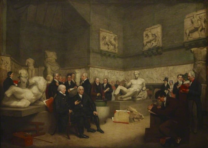 Temporary Elgin room at British Museum 1819