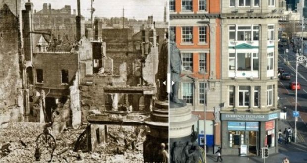 Then and now: Corner of Sackville Street and Eden Quay, Dublin