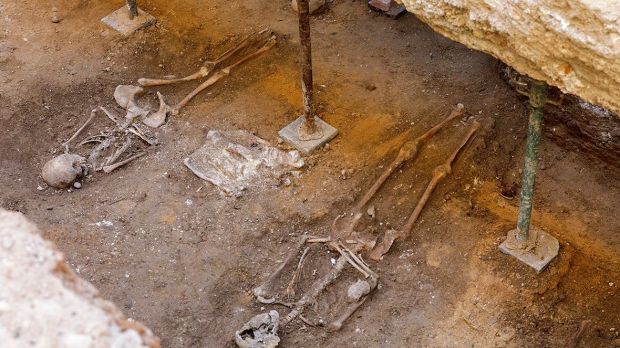 Two of eight skeletons found so far. Image courtesy of City of Valladolid