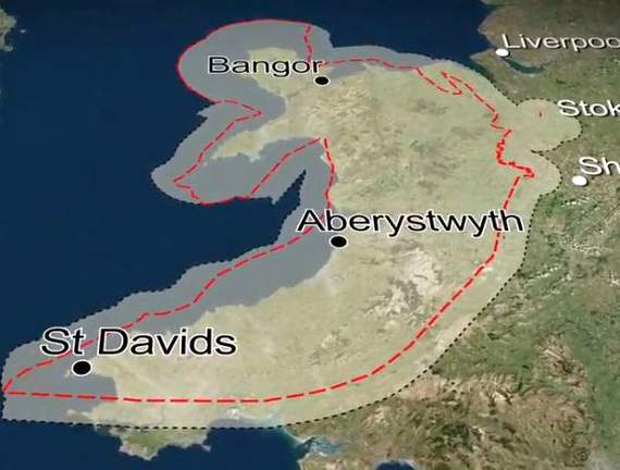 Areas of west Wales that could be used to dump nuclear wast. Image: www.gov.uk