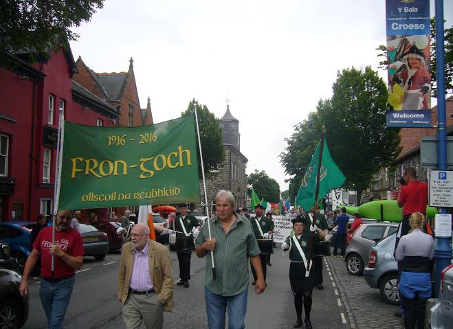Y Bala Frongoch Banner   Organisers and  Liverpool Irish Drum & Flute Band